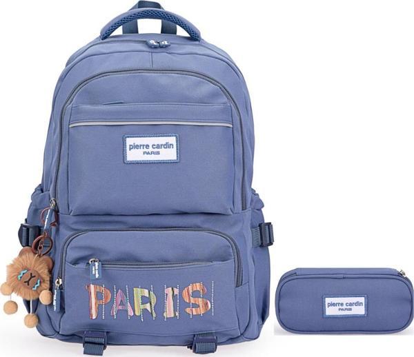 Pierre Cardin Unisex Okul Çanta Seti PCSET07PC34402-Mavi - Image 1