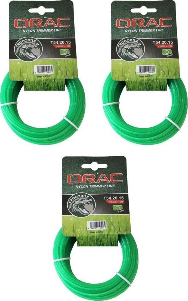 Orac Misina Yuvarlak 2.0mm 15 m Crocodile Yeşil 3 Adet - Image 1