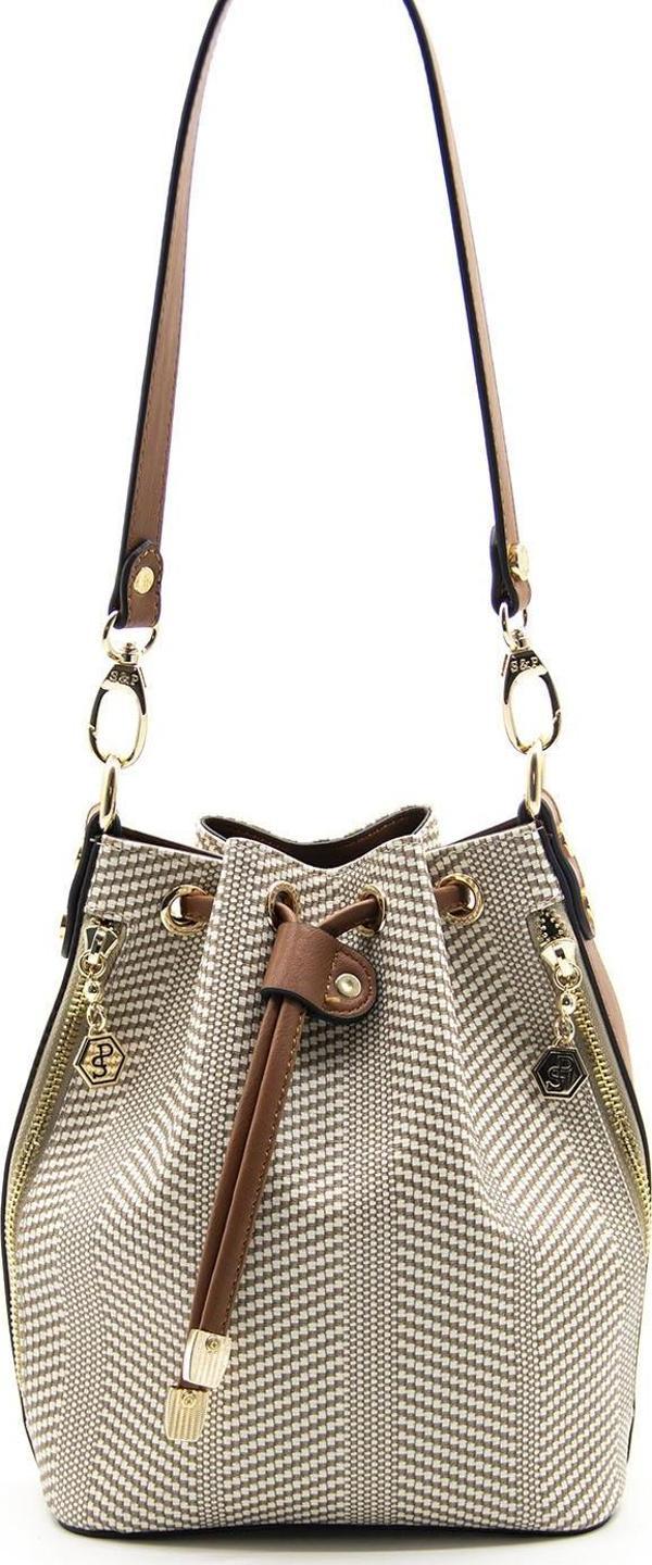 Silver & Polo Kadın Çapraz Çanta 1137-44548 SİLVER POLO ÇAPRAZ BAYAN ÇANTASI M132 BEJ-MAT TABA - Image 1