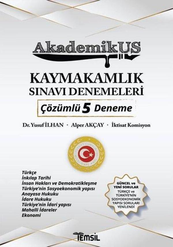 AkademikUS Kaymakamlık Sınavı Çözümlü 5 Deneme  - Temsil Kitap - Image 1