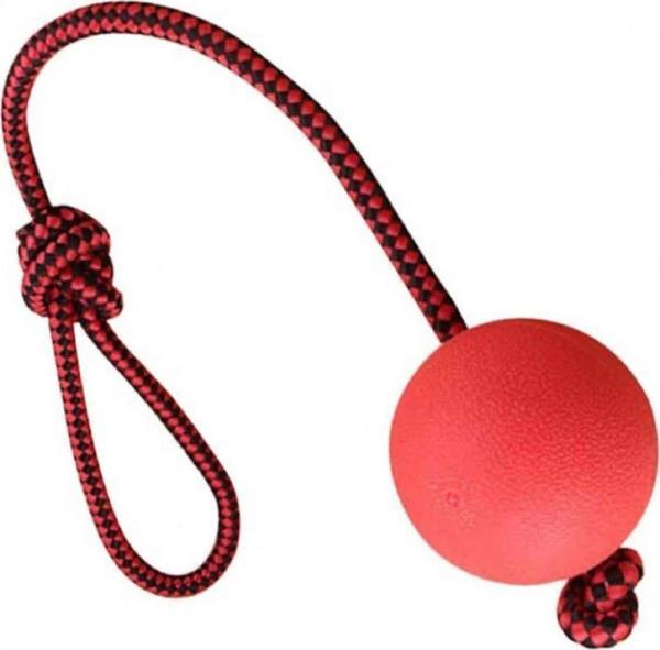 Nunbell Kauçuk Toplu Kordon Halatlı Köpek Oyuncağı 33 Cm Top 7,5 155 Gr - Image 1