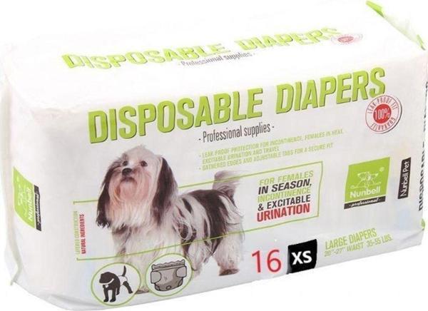 Nunbell Köpek Alt Bağlama Bezi 10'Lu Xs Boy (1,5-3 Kg Arasına Uygun) - Image 1