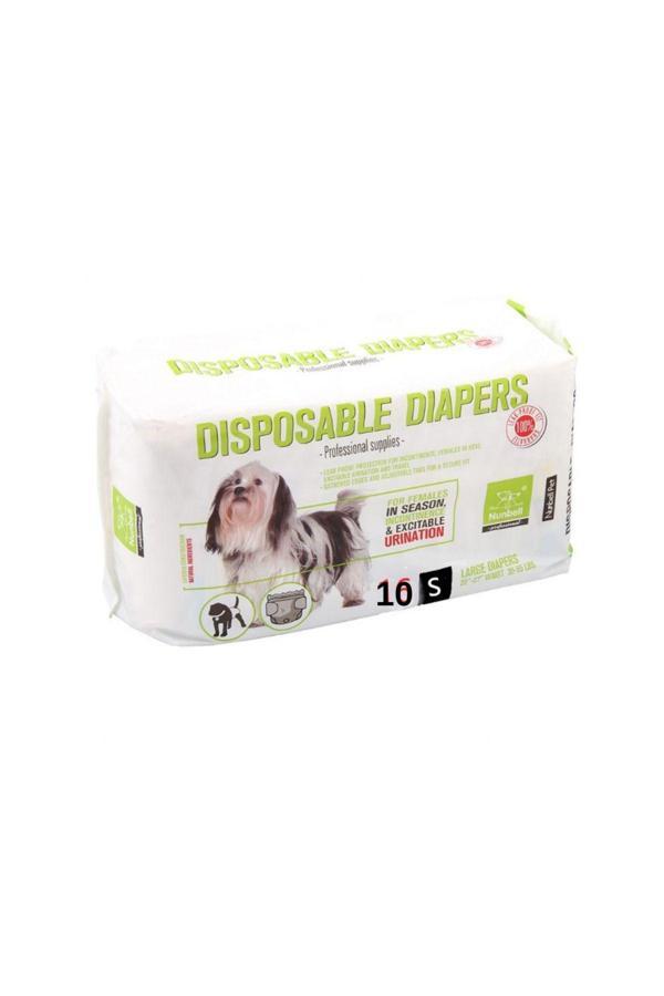 Nunbell Köpek Alt Bağlama Bezi S Boy Beyaz 10Lu (2-4 Kg Arasına Uygun) - Image 1
