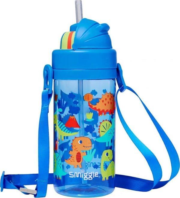 Smiggle - Glide Teeny Tiny Dinossi Tasarımı 400 ML BPAsız Gizli Pipetli Suluk - Image 1
