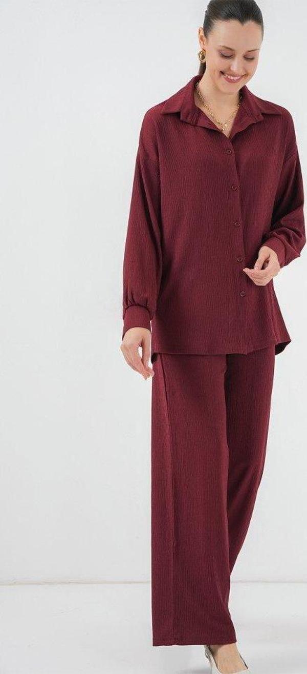5858 Örme İkili Takım - Bordo - Image 1
