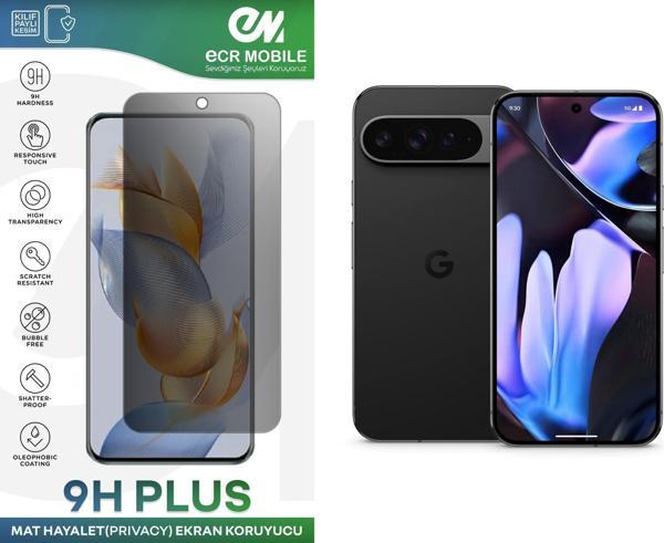 Google Pixel 9 Pro XL ile Uyumlu Ekran Koruyucu 9H Esnek Nano Kırılmayan MAT HAYALET(Privacy) - Image 1
