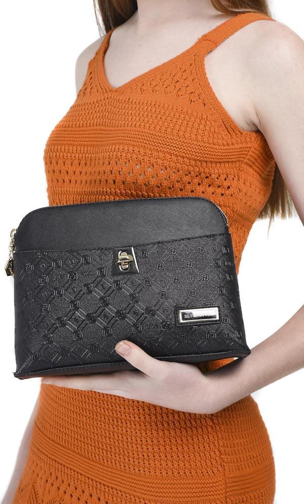 Silver & Polo Kadın Omuz Çantası 623-8000 SİLVER POLO M46 SİYAH-MAT SİYAH - Image 1