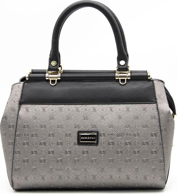 Silver & Polo Kadın Omuz Çantası 1020-37818 SİLVER POLO BAYAN ÇANTASI M46 PLATİN-MAT SİYAH - Image 1