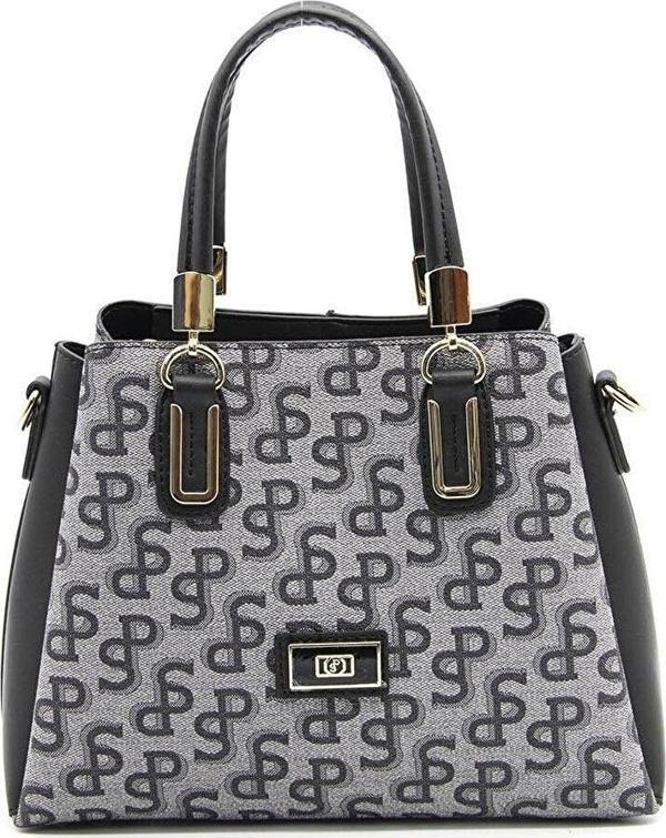 Silver & Polo Kadın Omuz Çantası 1082-41169 BAYAN ÇANTASI M169 GRİ-NOVA SİYAH - Image 1