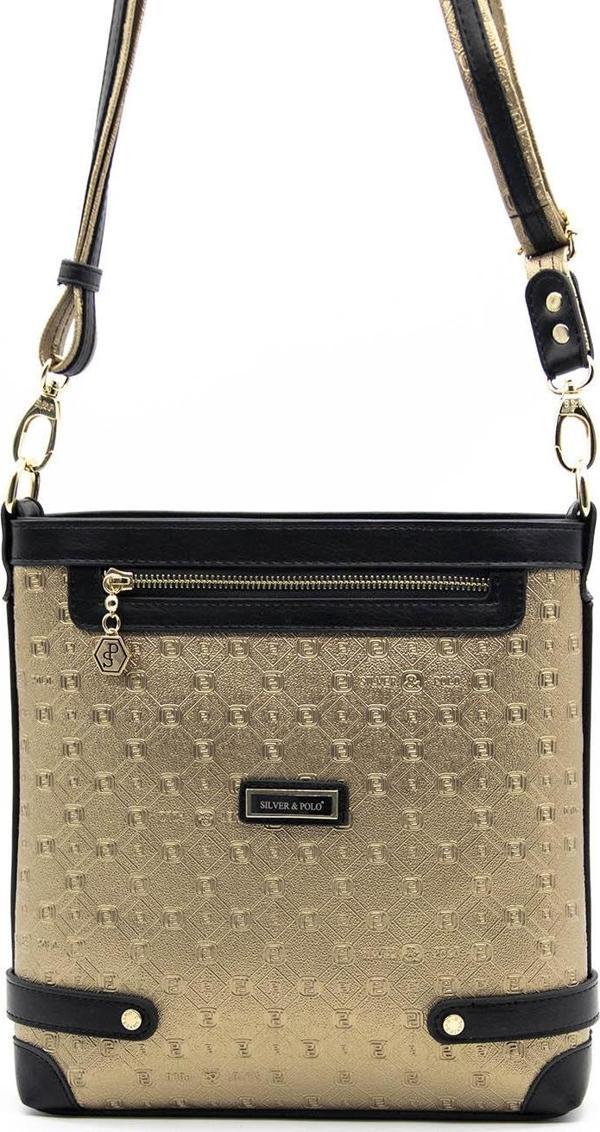 Silver & Polo Kadın Çapraz Çanta 265-38322 SILVER POLO ÇAPRAZ BAYAN ÇANTASI M46 A.BAKIR-MAT SİYAH - Image 1