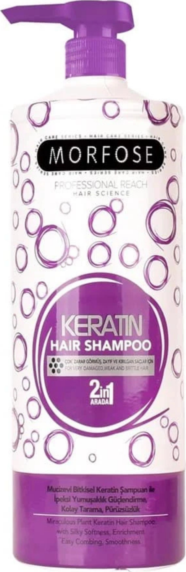Morfose Keratin 2in1 Şampuan – 1000 ml | Onarıcı & Nemlendirici Bakım | Keratin Destekli Saç Temizliği - Image 1
