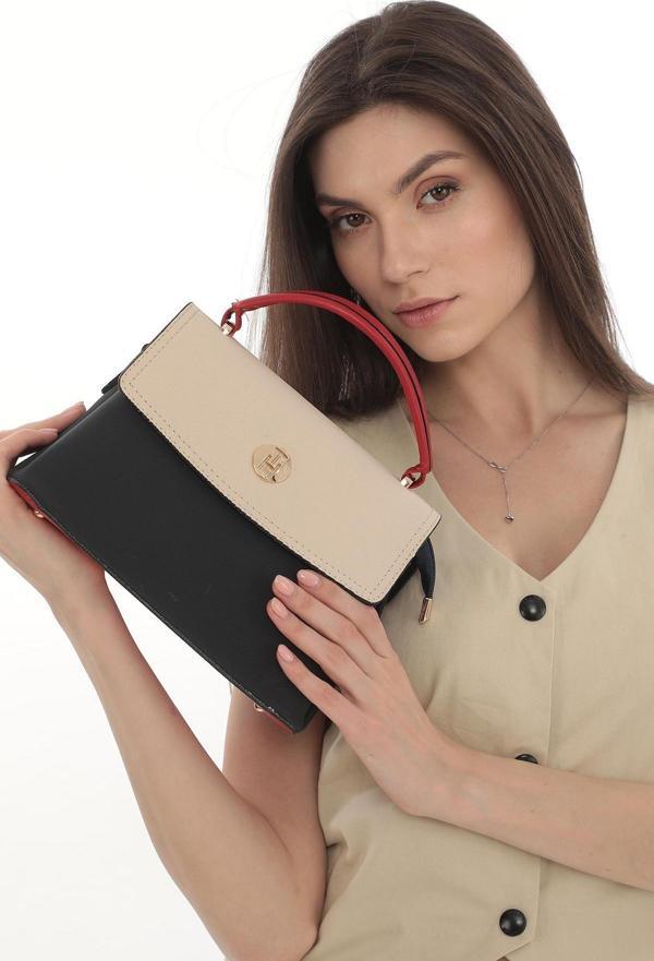 TH Bag Kadın Çapraz Çanta TH-YK6378 Laci-Krem-Kırmızı - Image 1