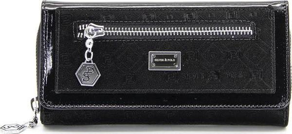 Silver & Polo Kadın Cüzdan & Kartlık 846-41043 BAYAN CÜZDAN M158 SİYAH-RUGAN SİYAH - Image 1