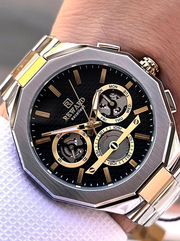 Reward Çelik Kordon 2 Yıl Garantili 5 Atm Suya Dayanıklı İç Fonksiyonları Aktif Erkek Kol Saati RE27 - Image 1