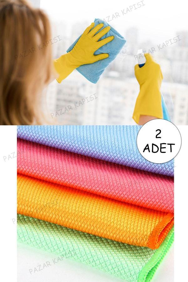 Pazar Kapısı Microfiber 2'Li Iz Bırakmayan Temizlik Ve Cam Bezi 30 X 40 Cm - Image 1