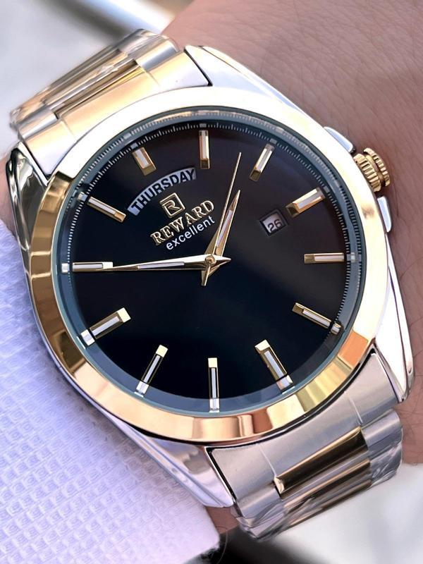 Reward Çelik Kordon 5 Atm Suya Dayanıklı Takvimli Kadran 2 Yıl Garantili Erkek Kol Saati WE.147126.1 - Image 1