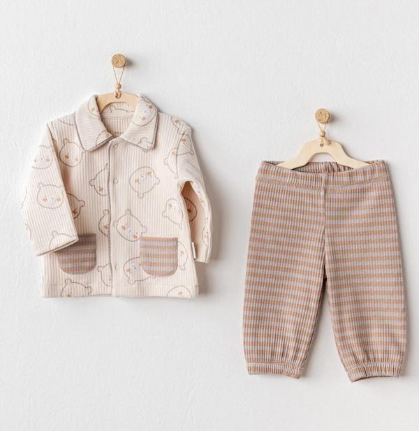 Bear Time 2'li Bebe Takım Light Beige - Image 1
