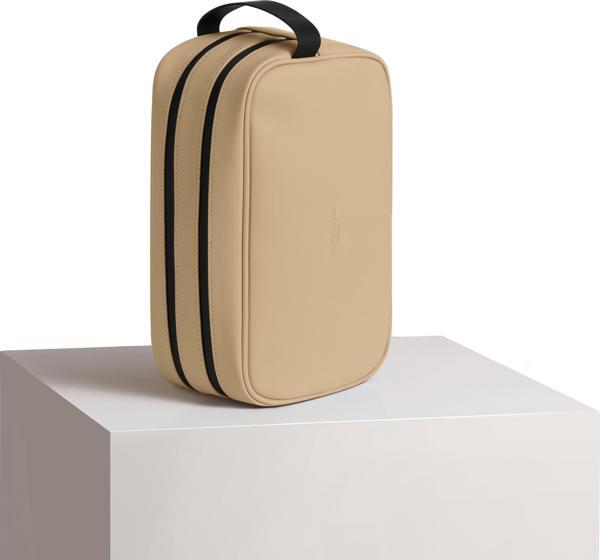 Gaston Luga Spläsh Toiletry Double Zipped Bag - Latte - Image 1
