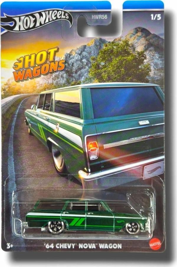 Hot Wheels Hot Wagons 64 Chevy Nova Wagon HWR56  HRR89  - Image 1