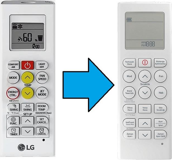 Lg İnverter Klima Kumandası-Resimde Sağdaki Gönderilir - Image 1