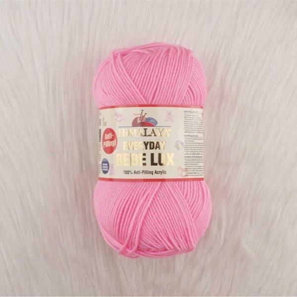 Serpil Düğme Parlak Pembe Everyday Bebelux El Örgü Ipi 5'Li Paket 70444 - Image 1