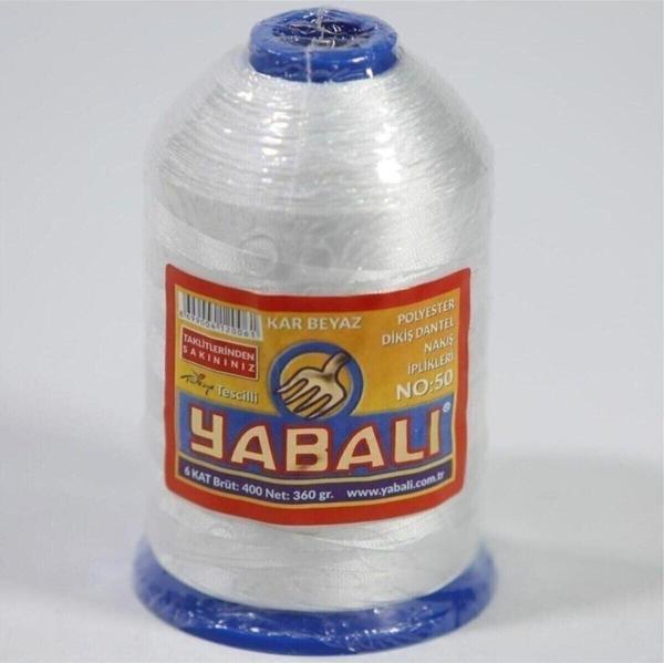 Serpil Düğme Oya Dantel Ipliği No 50 Karbeyaz 6 Kat 400 Gr - Image 1
