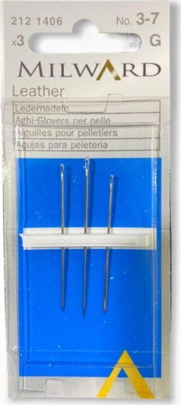 Serpil Düğme Çelik Deri Dikiş Iğnesi No:3-7 Made In Germany 2121406 Şenel Yün - Image 1