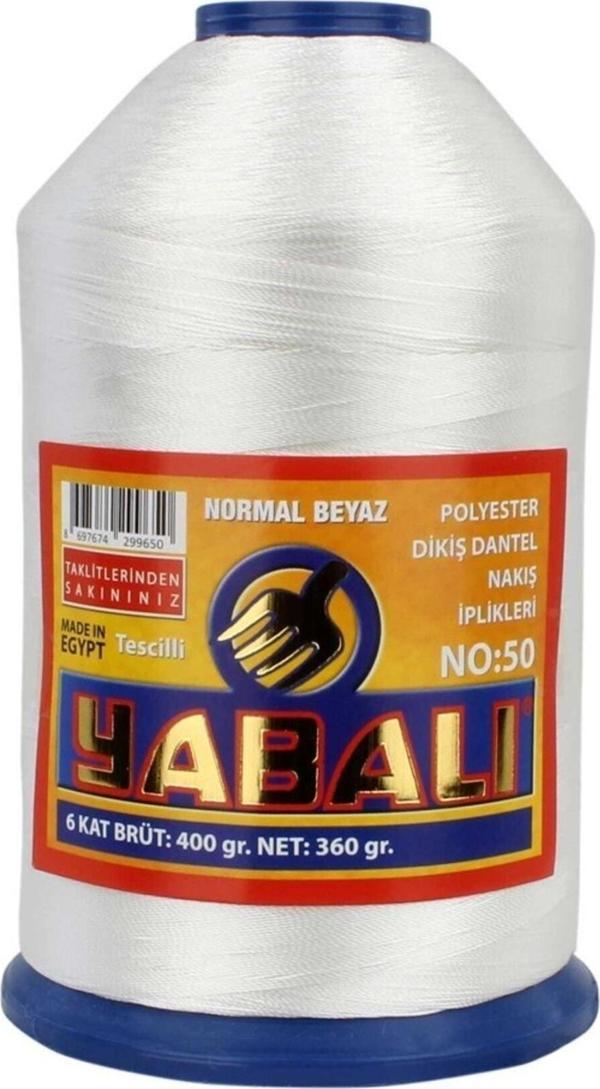 Serpil Düğme Oya Dantel Ipliği No 50 Normalbeyaz 6 Kat 400 Gr - Image 1
