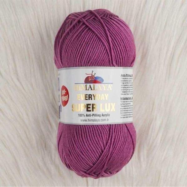 Serpil Düğme Koyu Eflatun Everyday Süperlux El Örgü Ipi 5'Li Paket - Image 1