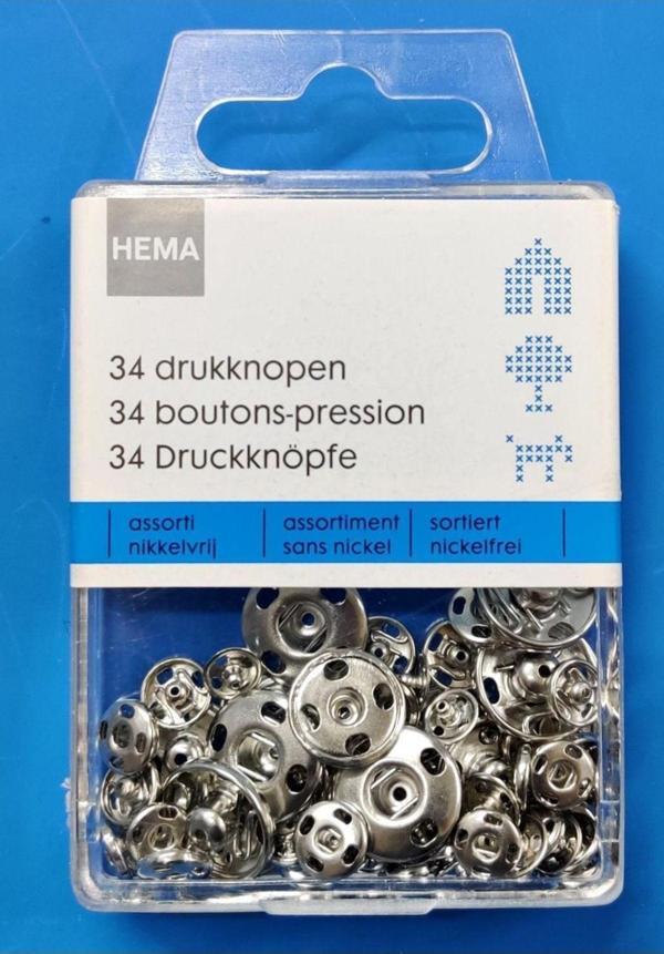 Serpil Düğme Hema (Avrupa Malı) Dikmeli Çıtçıt 1Kutu=34 Adet - Image 1