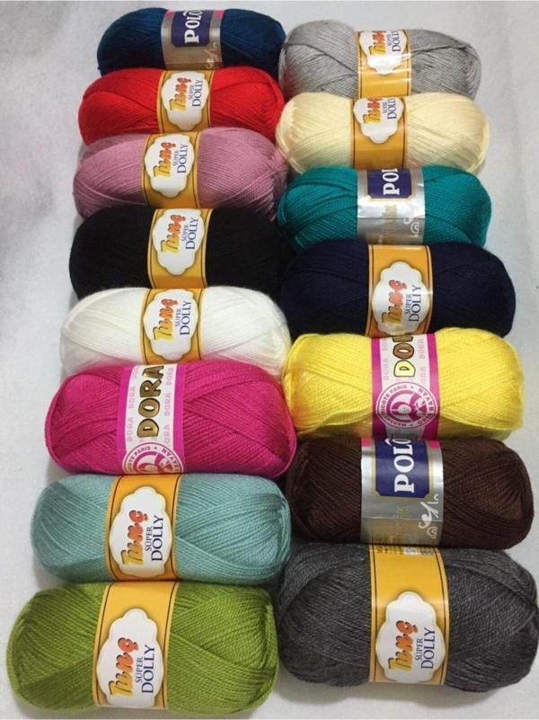 Serpil Düğme 15 Adet Karışık El Örgü Ipliği Polo Marka Patik Ipi Seti 15'Li 100 Gr X 15 - Image 1