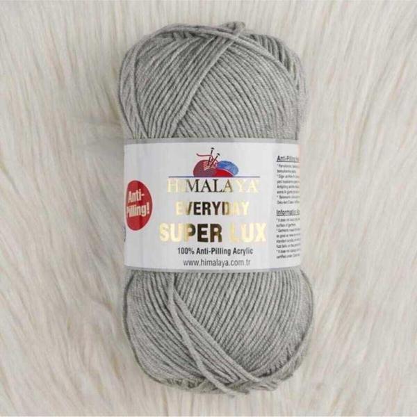 Serpil Düğme Açık Gri Everyday Süperlux El Örgü Ipi 5'Li Paket 73427 - Image 1