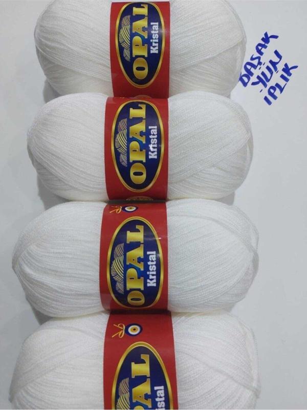 Serpil Düğme [4 Adet ] 100 Gr Lif Ipliği Beyaz 475 Metre Tığ No Dantel Serisi 4 Veya 5 Dir - Image 1