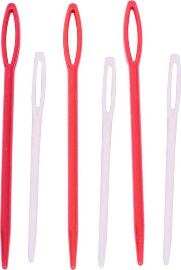 Serpil Düğme Plastik Yün İğnesi 1 Paket 6 Adet - Image 1