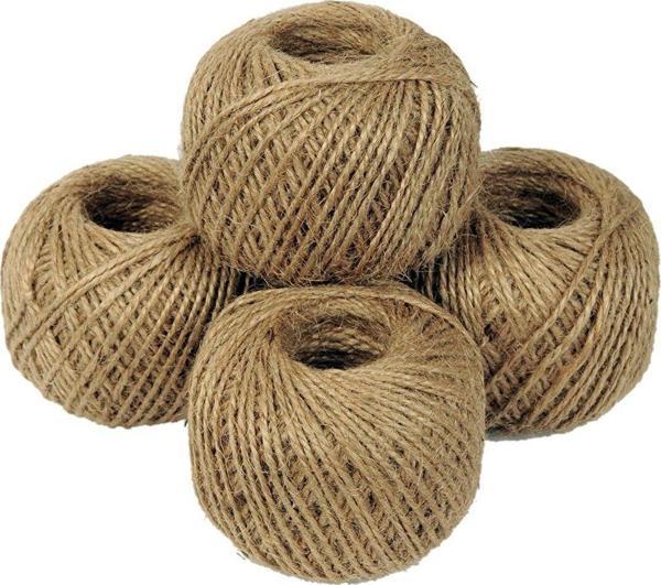 Serpil Düğme Naturel Hasır Jüt Ipi 4 Adet 100Gr - Image 1