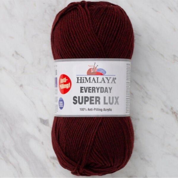 Serpil Düğme Kırçıllı Bordo Everyday Süperlux El Örgü Ipi 5'Li Paket 73436 - Image 1