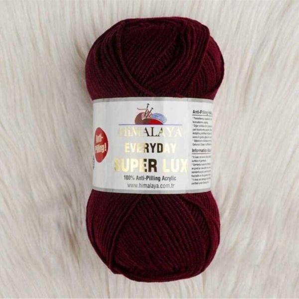 Serpil Düğme Bordo Everyday Süperlux El Örgü Ipi 5'Li Paket 73409 - Image 1