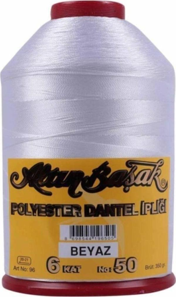 Serpil Düğme Polyester Oya Ipliği 350Gr Beyaz - Image 1