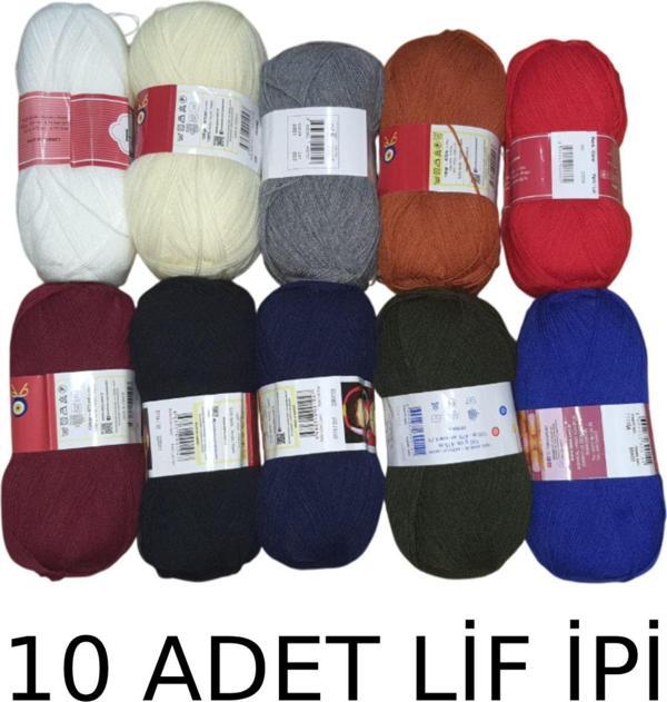 Serpil Düğme 10 Adet Lif İpi Kristal Makine Orlonu Karışık Renk Set No3 - Image 1