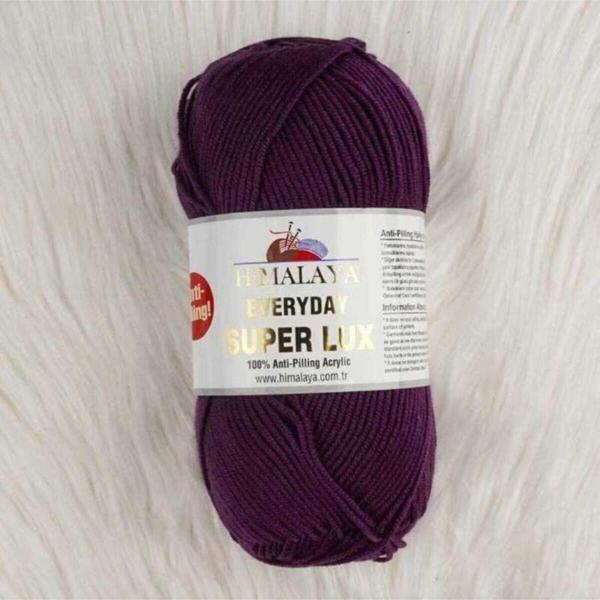 Serpil Düğme Mürdüm Everyday Süperlux El Örgü Ipi 5'Li Paket 73440 - Image 1