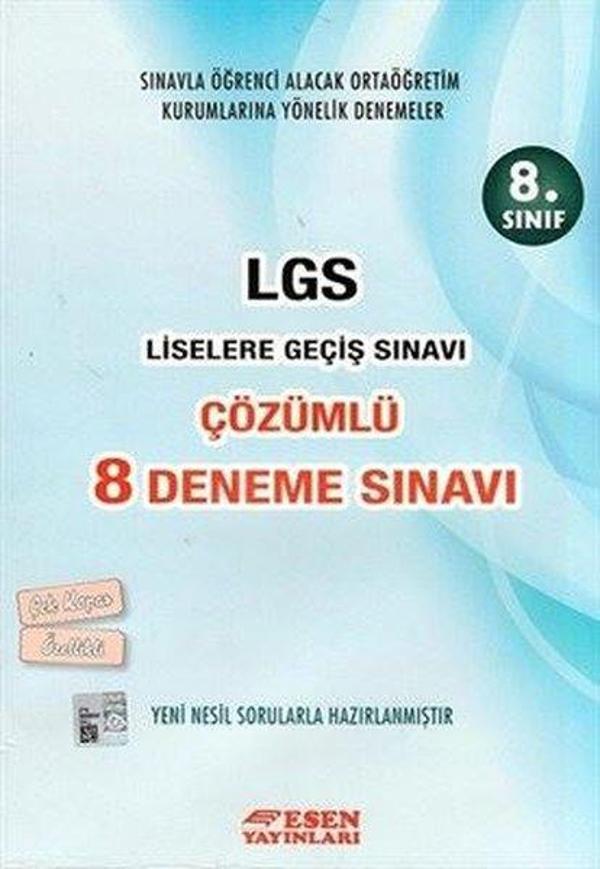 LGS Çözümlü 8 Deneme Sınavı - Esen Yayıncılık - Eğitim - Image 1
