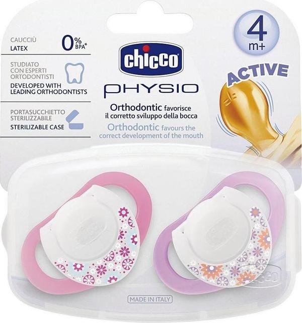 Chicco Physio Kauçuk Emzik 4+ ay - Pembe - Image 1