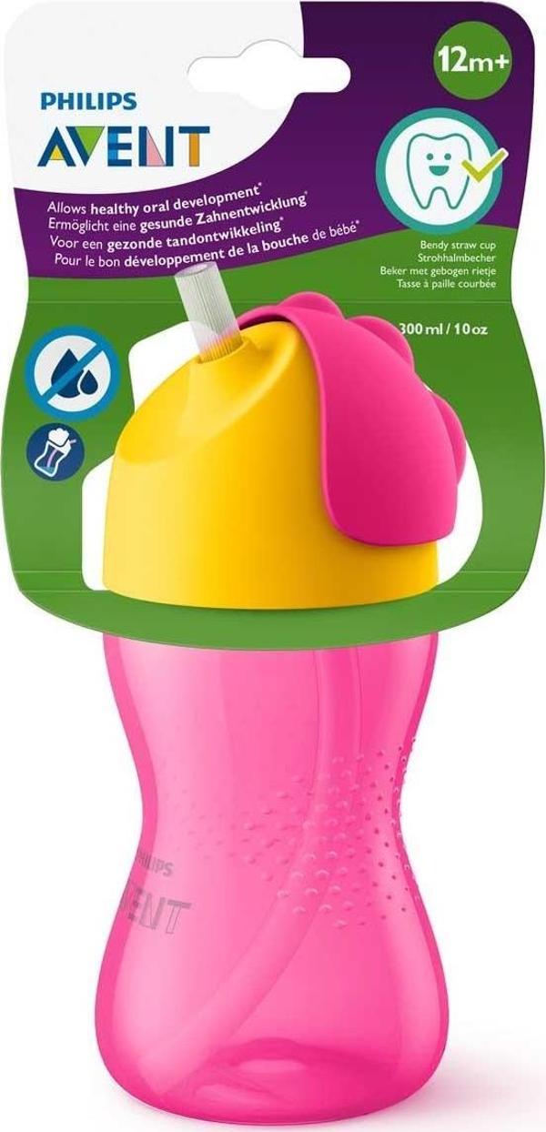 Philips Avent Pipetli Bardak +12 Ay 300 ml - Pembe - Image 1