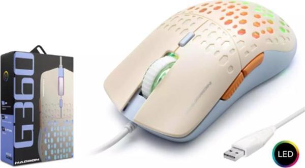 Hadron G360 Rgb 6 Buttons Usb 3600 Dpı Oyuncu Mouse (1,40cm Kablo Uzunluğu) - Image 1