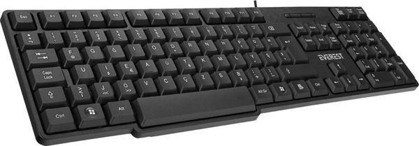 Everest KB-517UF Siyah USB F 2mt Kablo Uzunluğu Standart Klavye - Image 1