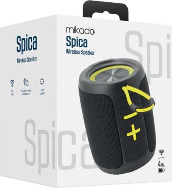 Mikado MD-60BT Spica Siyah 13W 1800mAh BT-TF-USB-ECO Led Işıklı Speaker - Image 1