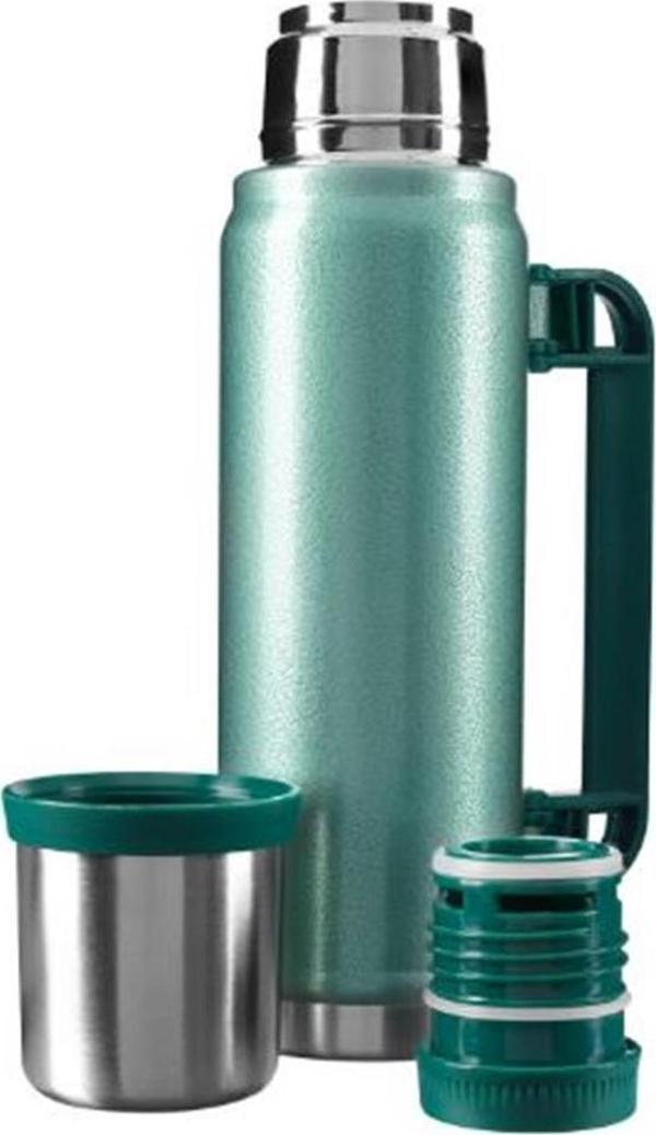 S-link SL-TM13 Yeşil Kumlama Boya 750ML Iç 304  Plastik Kulp Ve Portatif Paslanmaz Çelik Termos Kupa - Image 1