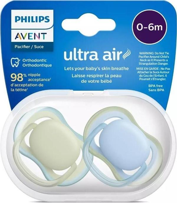Philips Avent Ultra Air Emzik 0-6 Ay 2li SCF085/21 - Image 1