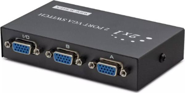 Hadron Hdx1280 2 Port Vga Switch 54Mhz 2Giriş 1Çıkış Butonlu Geçiş - Image 1