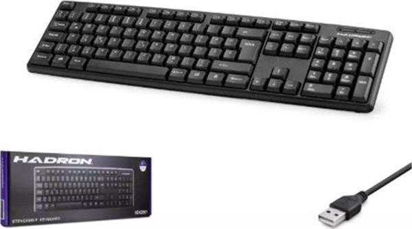 HADRON HDX2601 KABLOLU STANDART KLAVYE F SİYAH - Image 1